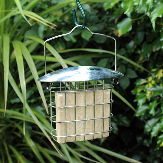 Happy Beaks Kingfisher Hanging Suet Fat Cakes Holder Steel Wild