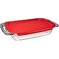 Pyrex Easy Grab Glass Food Bakeware and Storage Container (2-Quart, BPA Free Lid)