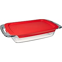 Pyrex Easy Grab Glass Food Bakeware and Storage Container (2-Quart, BPA Free Lid)