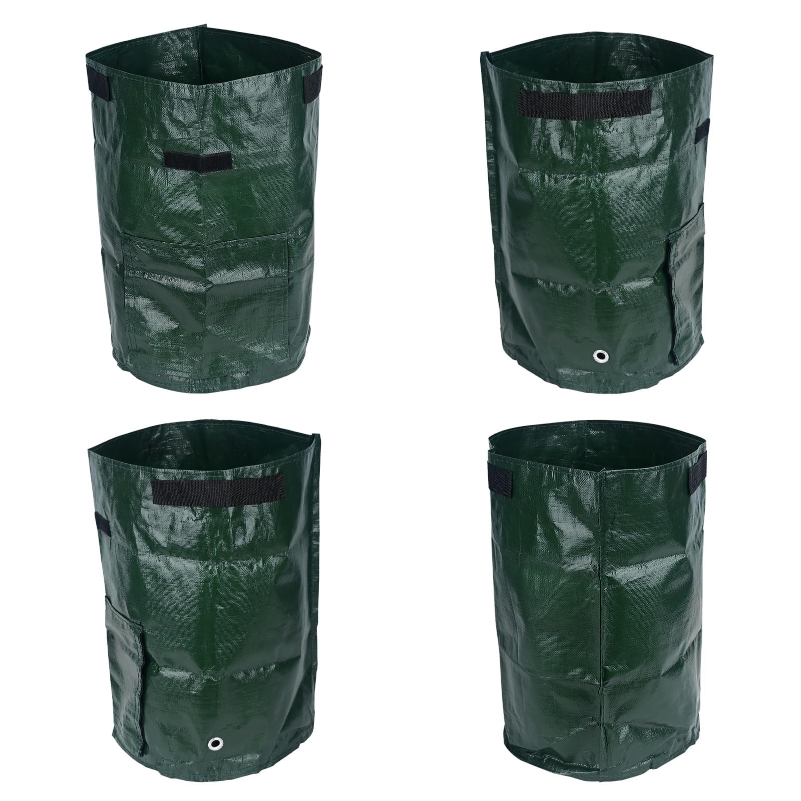 Lychee 4PCS 10 Gallon Potato Grow Bags,35cm x 45cm,PE Potato Planter Bag with Access Flap and Handles for Planting Vegetables Potato Carrot Onion Tomato (4PCS) — image 1