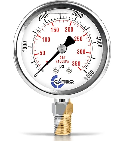 Air Pressure Gauge 2.5" Face - 0-15 PSI, 1/4" NPT, For Water, Oil, Gas (WOG) WOG Water Oil Gas Pressure Gauge 2.5 Face 1/4 NPT 0-15 PSI