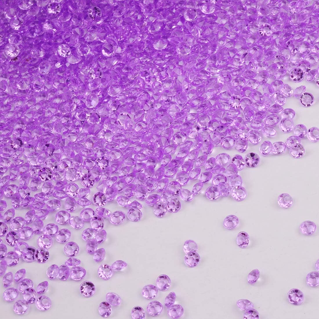 10000Pcs 4mm Acrylic Crystal Rhinestone Table Scatter Confetti, Artificial Diamond Table Vase Beads Fillers Decoration for Wedding, Valentine's Day, Anniversary, DIY Arts & Crafts (Light Purple, 4mm)