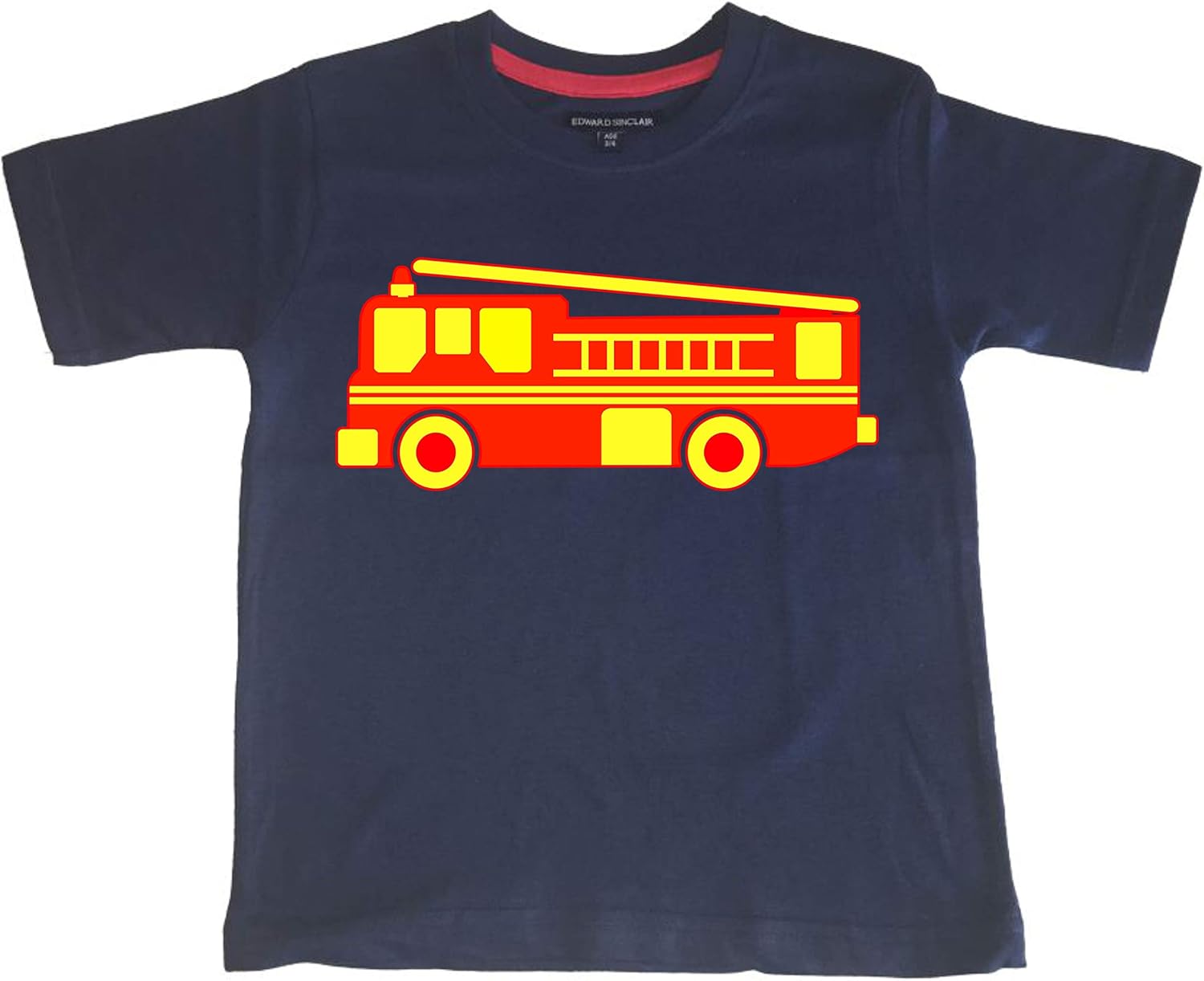 FIRE Truck' Childrens Fun TShirts with Red & Yellow Print Amazon.co