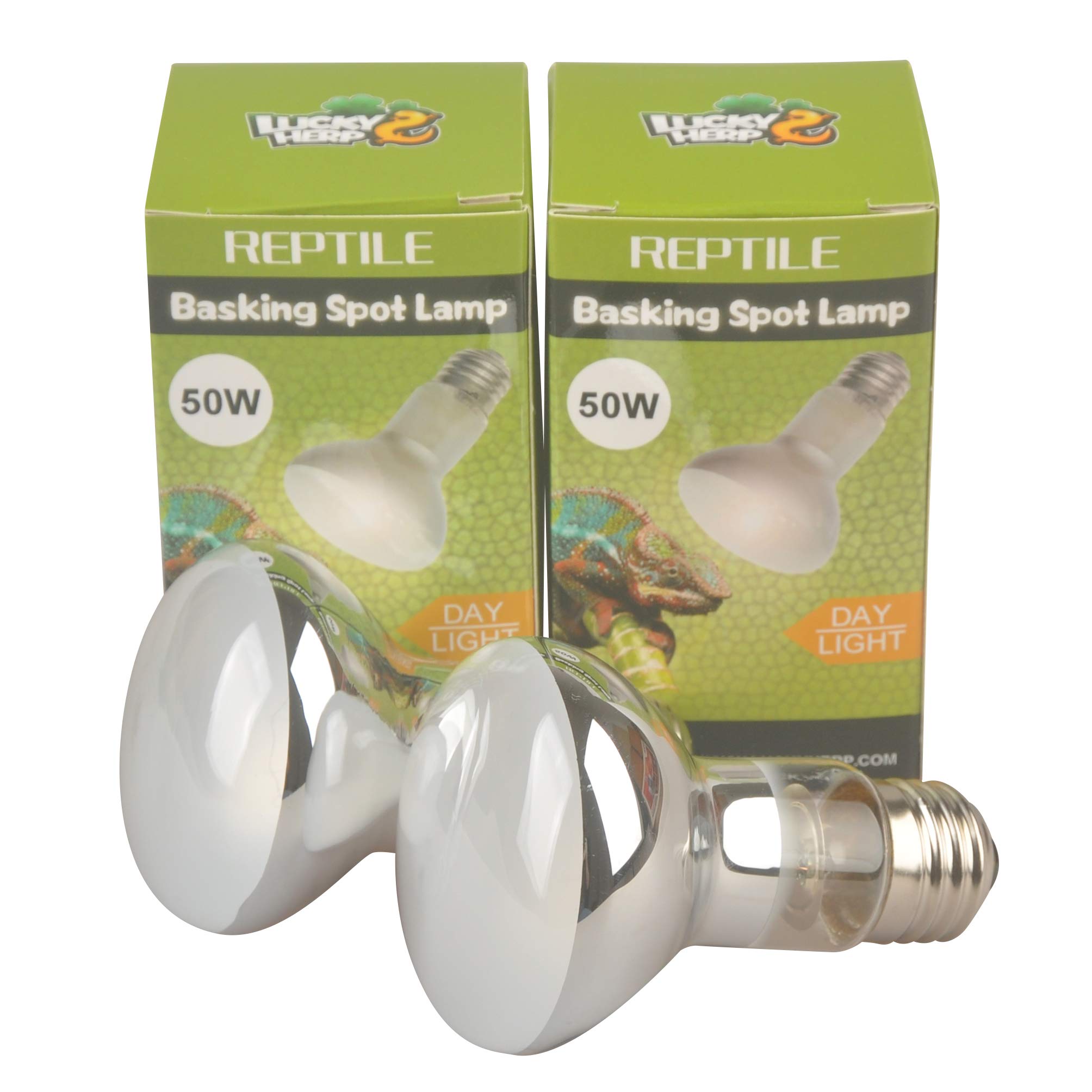 LUCKY HERP Reptile Basking Spot Lamp Heat Bulb,2-Pack (75-watt) (50, Watts)