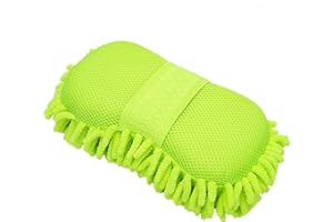 X XINDELL XINDELL Chenille Car Wash Mitt – Premium Microfiber Scratch-Free Sponge for Auto Exterior & Interior Cleaning, Lint-Free Car Care Accessory (Green)