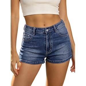 DEICAEVO Women Denim Shorts Low Rise Jean Shorts Sexy Y2K Stretchy Short | Mini, Flattering Fit, Summer Hot Short, Leopard Pr