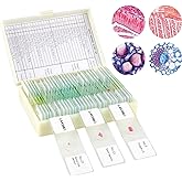 30 Microscope Slides with Specimens for Kids, Prepared Microscope Slides for Kids Microbiology, Glass Slides for Microscope, Biology Gifts for Adults Kids