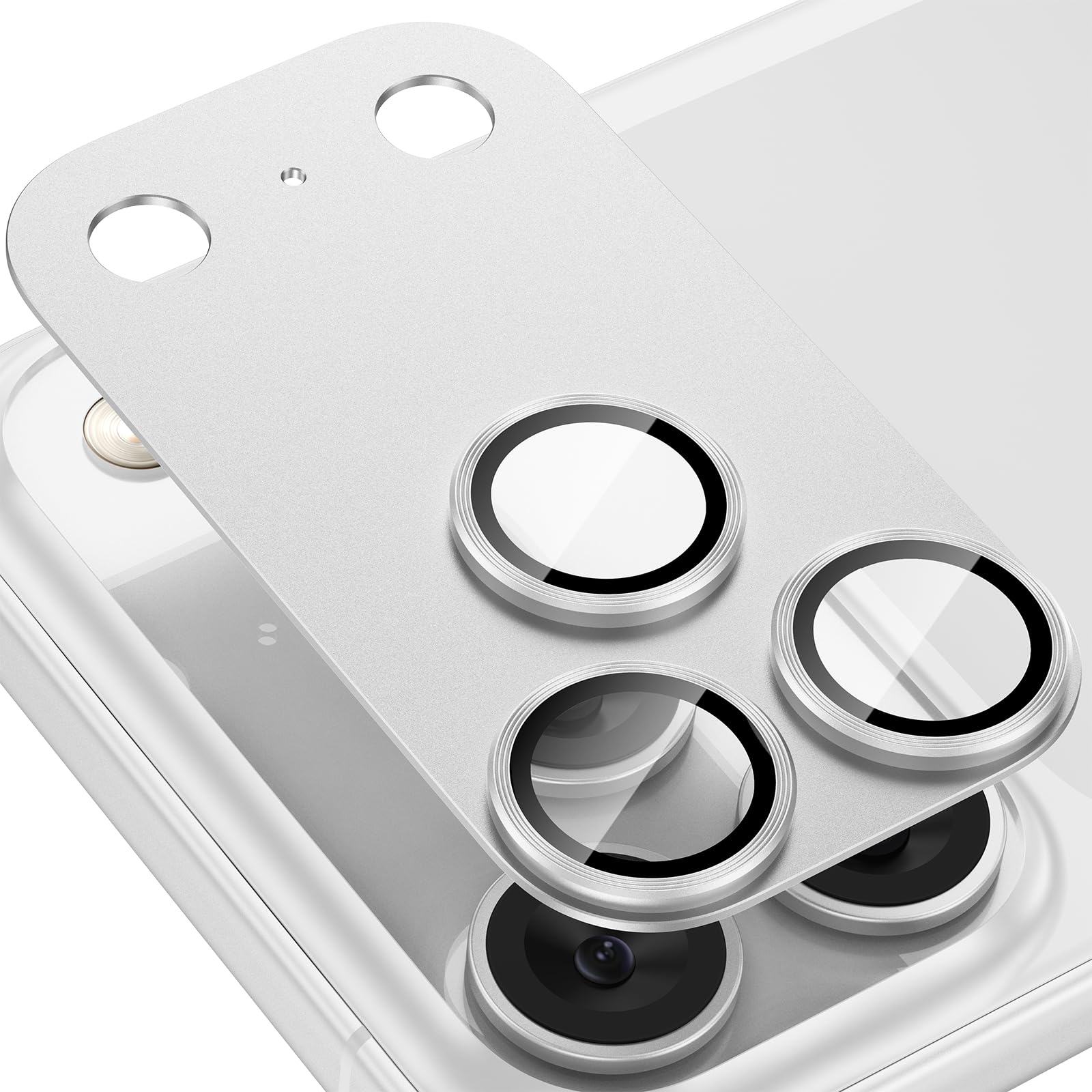 Photo 1 of Tensea for iPhone 17 Pro Max Camera Lens Protector, Metal Aluminum Alloy Tempered Glass Cover Camera Screen Protector Accessories, Case Friendly