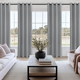 MRTREES Light Grey Blackout Curtains 46x54 Inch 2 Panels Eyelet Thermal Bedroom view 6