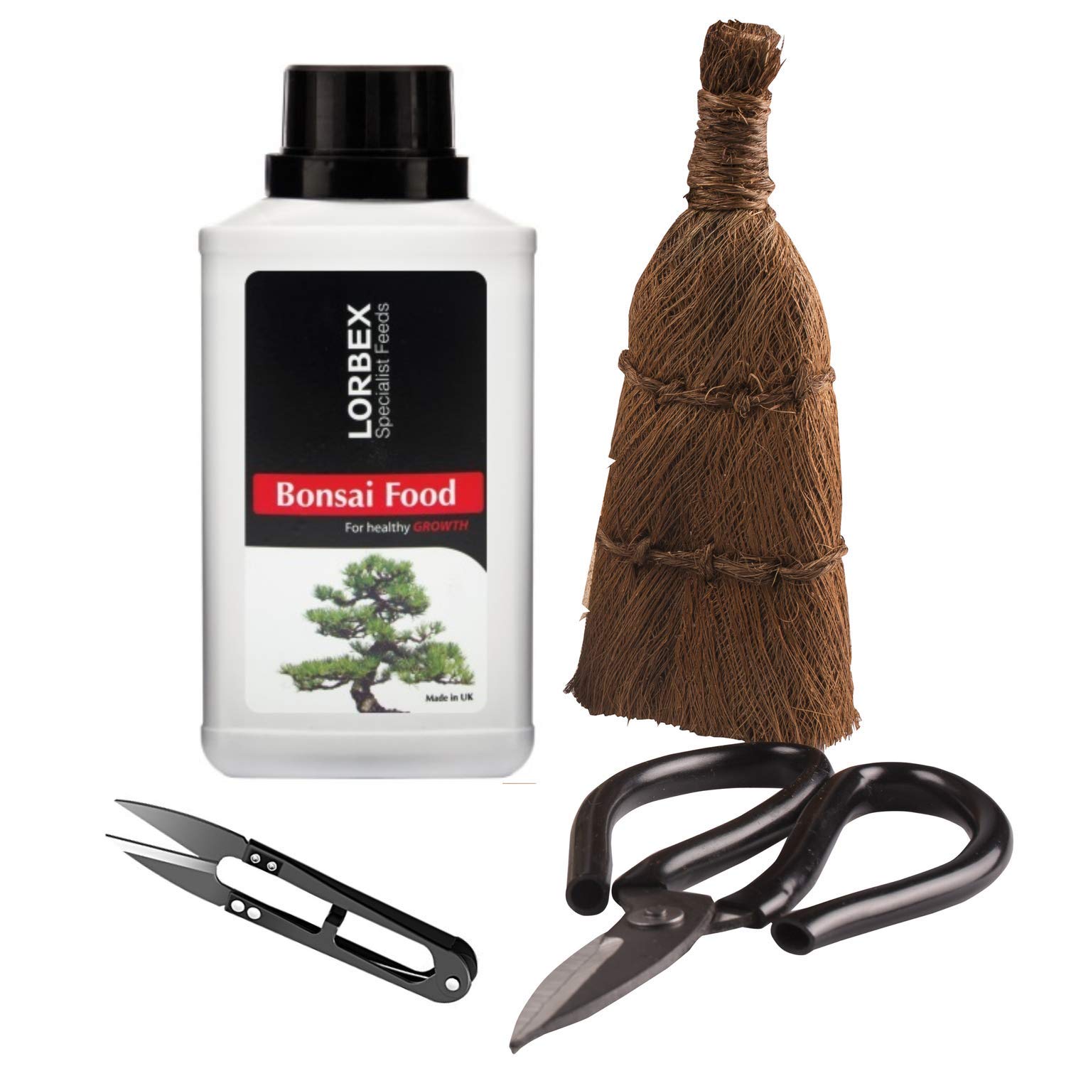 Garden Coliseum Bonsai tree tool kit, 4 piece set with liquid bonsai