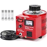 500VA Adjustable Voltage Transformer, 110V Input 0-130V Output AC Voltage Regulator Stabilizer, Stepless Variable Power Converter for Household Industrial Laboratory Equipment Voltage Testing