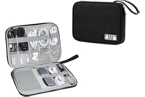 STARTOPFIELD Electronic Organizer, Portable Cord Organizer, Travel Waterproof Electronic Storage Bag, for USB Cables, Chargers, Hard Drives, SD Cards and More