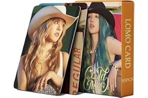 PYAJUU Kpop (G) I-DLE YUQI Photocards 55PCS YUQ1 Album Photo Cards YUQI Solo Album Cards Yuqi Lomo Cards Gift for Fans Kpop Photocards Could it be Postcard (Orange)