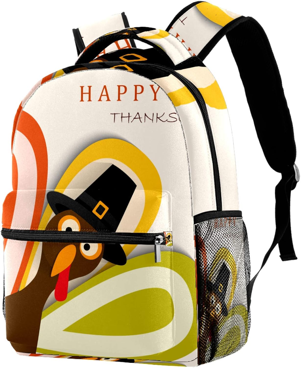 Thanksgiving Turkey Backpack School Bag Bookbag Hiking Travel Rucksack