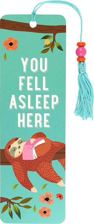 Peter Pauper Press You Fell Asleep Here Beaded Bookmark decorative stitching
