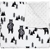 TANOFAR Bear Baby Blankets, Minky Toddler Blanket for Boys Girls, Dotted Backing, Double Layer, Crib Receiving Blanket, for Nursery/Stroller/Toddler Bed/Carseat, 30 x 40 Inch