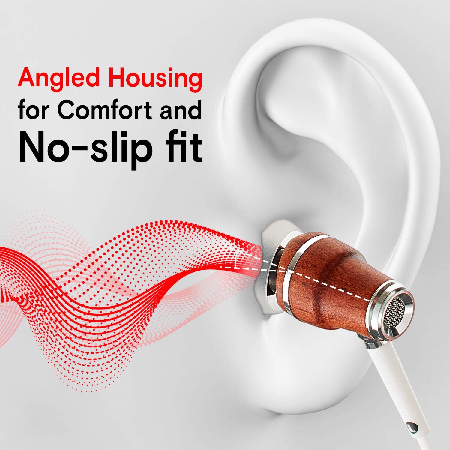 Symphonized NRG X Earphones Wired with Mic -Wood Earbuds with Microphone, Stereo In Ear Headphones for Computer Android - Image 4