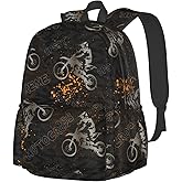 AIMASTZ Motorcycle Casual Daypack Laptop Bag School Bookbag Travel Backpack For Kids Teen Boy Girl
