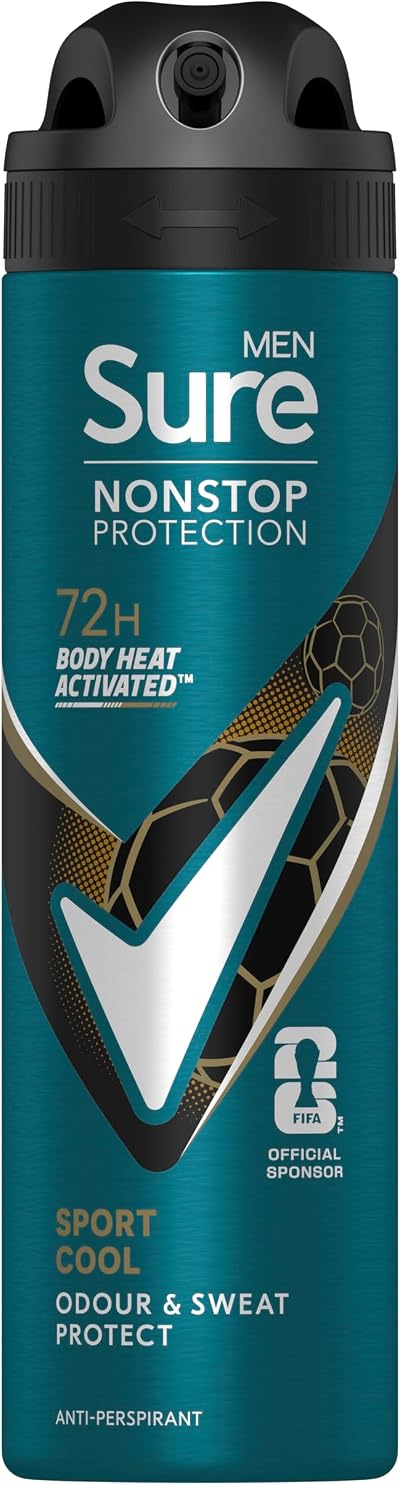 Sure Men Sport Cool Antiperspirant Body Spray 72hr Protection Mint Citrus 150ml