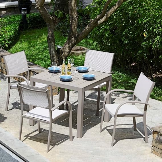 Lifestyle Garden Morella 4 Seat Square Dining Set Amazon.co.uk Garden