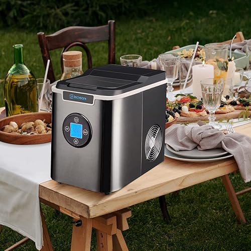 Ice Maker Machine for Countertop with Automatic Self-Cleaning,