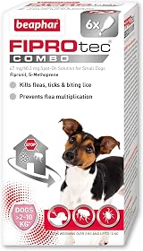 Beaphar FIPROtec COMBO for Small Dogs 2–10 kg 6 pipettes Vet Strength