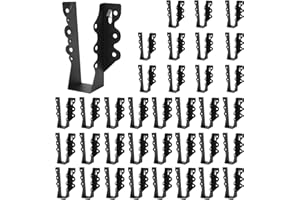 ICOKIN 36 Pcs 2x6 Joist Hanger,Q235B Steel Black Powder Coated Face Mount Joist Hangers ,Hurricane Ties for Rafters,Tie Brackets for Floor Deck and Ceiling Joists