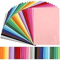 Kesoto 300 Sheets Tissue Paper - 30 Mixed Colors for Gift Wrapping, Crepe Paper Art, DIY Boxes Fillers, Decoration, Wedding P