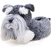 Onmygogo Fuzzy Winter Animal Dog House Slippers for Men and Women