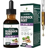 Selvaherb Burdock Root Organic Tincture for Liver Health, Herbal Supplements with Dandelion Horsetail Extract for Liver Detox Cleanse, Reishi & Licorice Tincture for Immune Support. 2oz