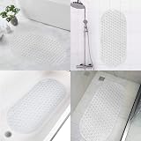 WELTRXE Bathtub Mat Non Slip 260 Suction Cups 88x40 cm PVC Clear view 6