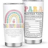 Grawmise Paraprofessional Appreciation Gifts, 20oz Paraprofessional Gift Tumbler for Thanksgiving Day Christmas