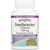 Natural Factors - Stress-Relax Suntheanine L-Theanine, Supports Mental Calmness & Relaxation, 60 Vegetarian Capsules