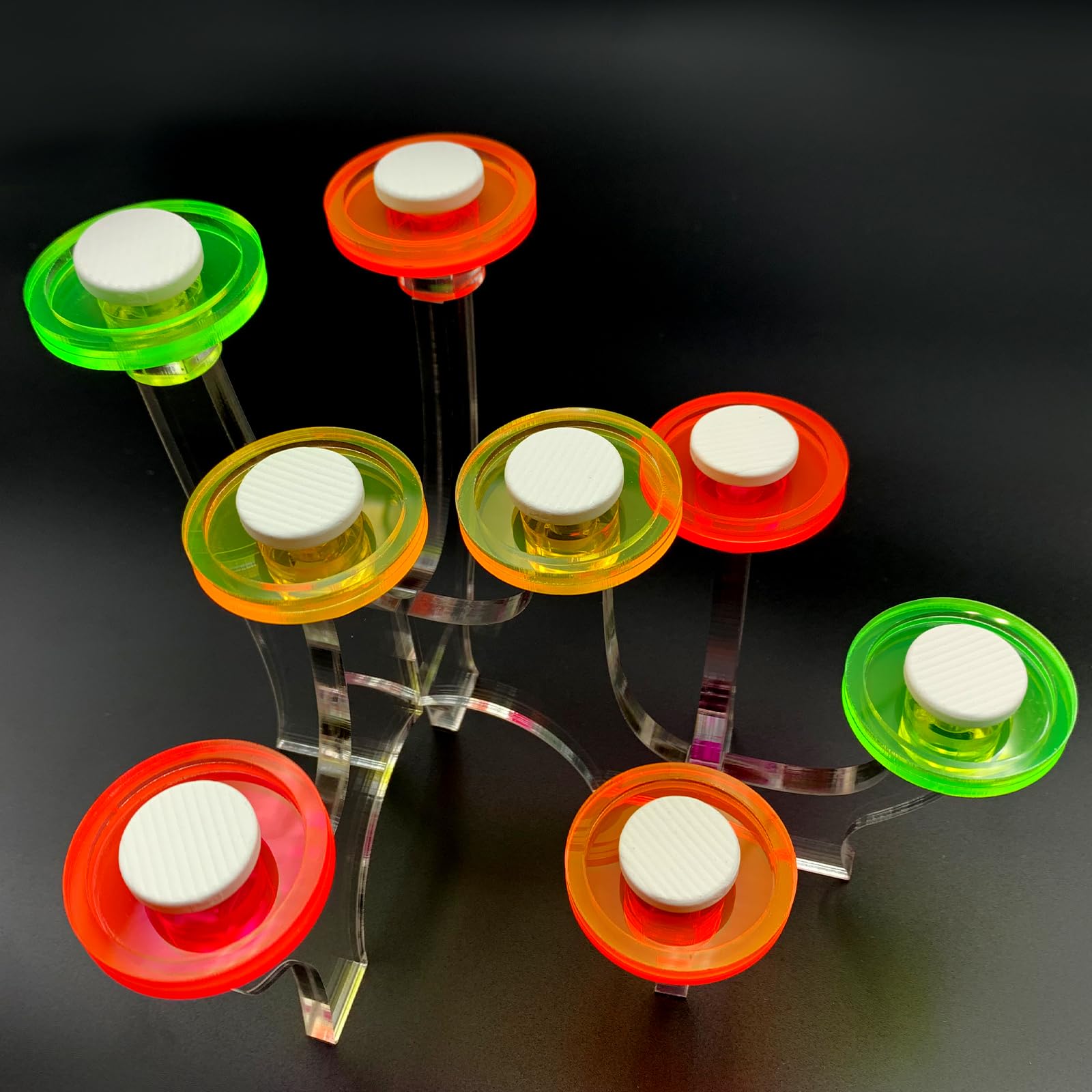 Photo 1 of Acrylic Coral frag Plugs Holder Reef fraging Base for Coral Reef Saltwater Tank with 8pcs White frag Plugs