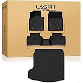 LASFIT Floor Mats & Cargo Liner Fit for Mazda 3 2019-2026 (Only Fits Sedan) All Weather TPE Custom Fit 2019-2024 2025 2026 Floor Liners Front & Rear Row & Trunk Full Set Mats Accessories, Black