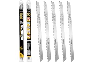 TOLESA 12-Inch Frozen Meat Bone Food Reciprocating Saw Blades 5-Pack, 3 TPI Stainless Steel Reciprocating Saw Blade for Split