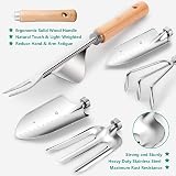 Grenebo 9-Piece Stainless Steel Garden Tools Set with Tote Gray view 4
