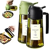 TrendPlain 470ml Olive Oil Dispenser Bottle for Kitchen Gadgets - 2 in 1 Dispenser and Sprayer - Olive Oil Spray Bottle w/Sti