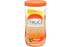CITRUCEL Fiber Powder for Occasional Constipation Relief, Methylcellulose Fiber Powder, Orange Flavor - 30 Ounces