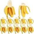Libima Set of 12 Banana Toy Banana Fidget Toys Fake Banana Simulation Banana Party Favors Fruit Toys for Stress Relief Adults Little Ones Birthday Prank Gifts, 2 Styles