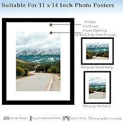 QOTIB 11x14 Picture Frame with 8x10 Mat