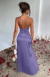 Memoriesea Women's Sexy One Shoulder Satin High