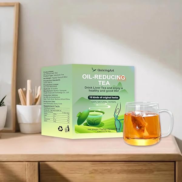 OIL-REDUCING & LIVER CLEANSING HERBAL TEA – 10 PREMIUM HERBS BLEND WITH WINTER MELON, LOTUS LEAF & GREEN TEA FOR CHRISTMAS DETOX & DIGESTIVE WELLNESS