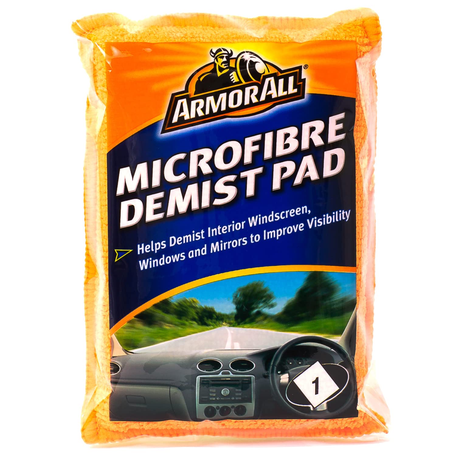 Armor All GAA40003EN Microfibre Demist Pad, Orange, 1 pack