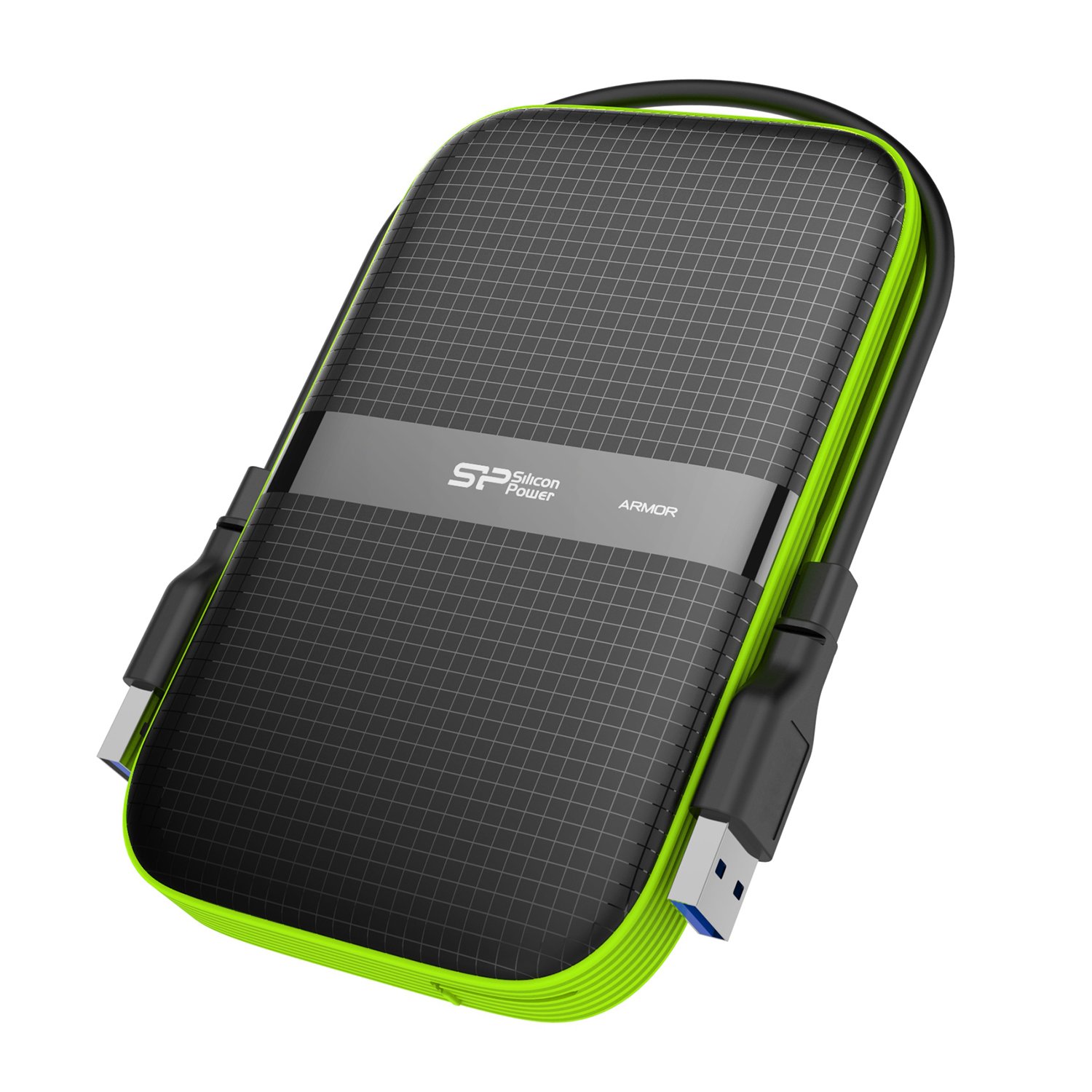 Silicon Power 1 TB External Portable Hard Drive Rugged Armor A60 Shockproof Water-Resistant 2.5 Inch USB 3.0 Military Grade Mil-Std-810G & IPX4 Black (FBE-SU010TBPHDA60S3KFE)