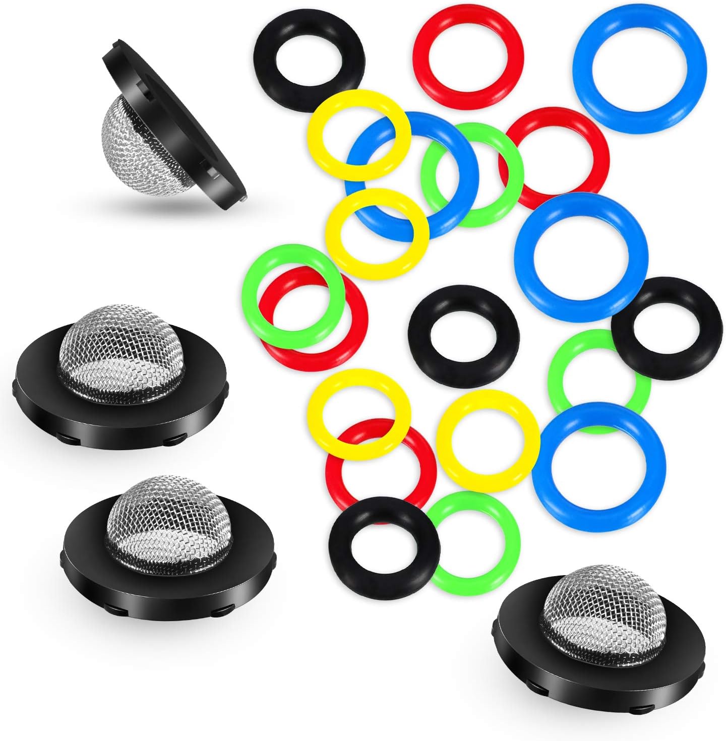 48 Pieces O-Ring Power Pressure Washer Kit 6 Sizes Sealing Stainless Steel Filter for Power Pressure Washers Pump, Hose, Gun - Image 5