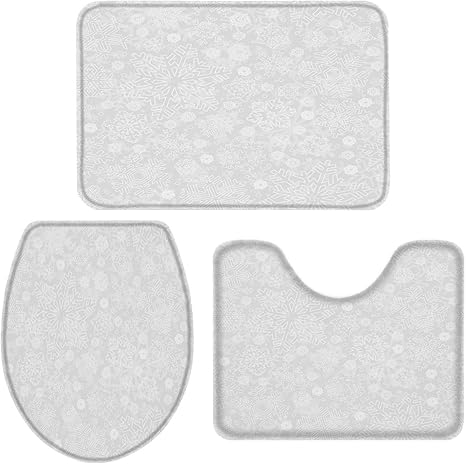 Find bath rugs & mats at wayfair. 3 piece bath rug sets silver white