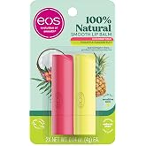 eos 100% Natural Lip Balm - Coconut &amp; Pineapple Passionfruit, 0.14 oz, 2-Pack
