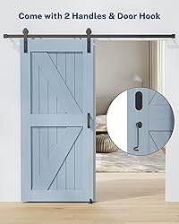 TITECK Sliding Barn Door Hardware Kit - 5 FT Heavy