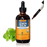 Herb Pharm Certified Organic Lemon Balm Liquid Extract for Calming Nervous System Support, Alcohol-Free Glycerite, 4 Ounce
